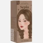 Kota Cosmetics Hair Color Cream Sepia Ash Brown – permanent hair color cream delivering natural ash brown shade with long-lasting coverage, smooth application, and salon-quality shine.