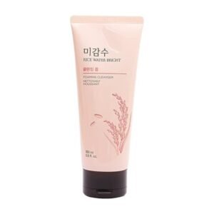The Face Shop Rice Water Bright Facial Foaming Cleanser 150ml for brightening and gentle cleansing
