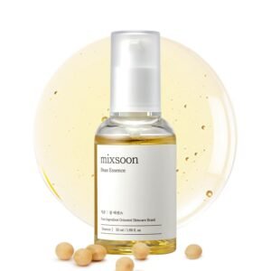 mixsoon Bean Essence 50ml – gentle exfoliating and hydrating essence with fermented bean extract for smooth texture, refined pores, and glowing healthy skin.
