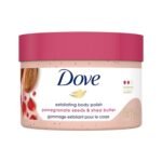 Dove Pomegranate & Shea Butter Exfoliating Body Scrub 298ml for smooth and silky skin
