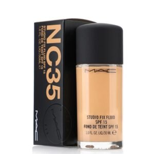 MAC Studio Fix Fluid Foundation NC35 SPF15 30ml long-lasting matte foundation for medium skin tones with natural coverage