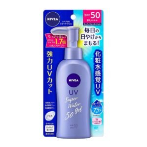 NIVEA SUN Protect Super Water Gel SPF 50 PA+++ 140g – lightweight Japanese sunscreen gel for strong UV protection and daily hydration.