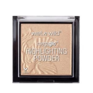 wet n wild MegaGlo Highlighting Powder – Warm Gold Golden Flower Crown, shimmery highlighter for glowing skin.