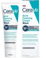 CeraVe Acne Foaming Cream Wash 150ml salicylic acid cleanser for acne prone sensitive skin