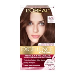 L'Oreal Paris Excellence Creme Hair Dye 4AR Dark Chocolate Brown Permanent Hair Color