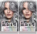 L’Oréal Paris Feria Multi-Faceted Shimmering Permanent Hair Color – Smokey Silver | Vibrant Silver Hair Dye