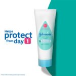 Johnson's Milk+ Rice Cream 100g – nourishing baby cream enriched with milk protein and rice extract that deeply moisturizes delicate skin, keeps it soft, smooth, and healthy with long-lasting hydration.