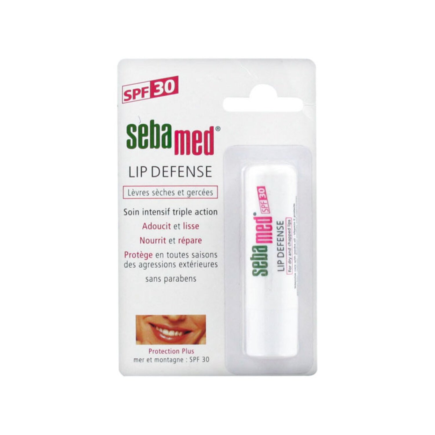 Sebamed Lip Defense Stick SPF 30 β 4.8ml Sebamed Lip Defense Stick SPF 30 4.8ml for sun protection and moisturized lips