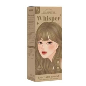 Kota Cosmetics Whisper Hair Color Light Ash Blonde – permanent hair dye delivering soft light ash blonde shade with cool undertones, smooth application, long-lasting color, and salon-quality shine.