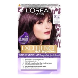 L’Oréal Paris Excellence 6.12 Lavender Ash Hair Colour permanent dye cool lavender ash tone