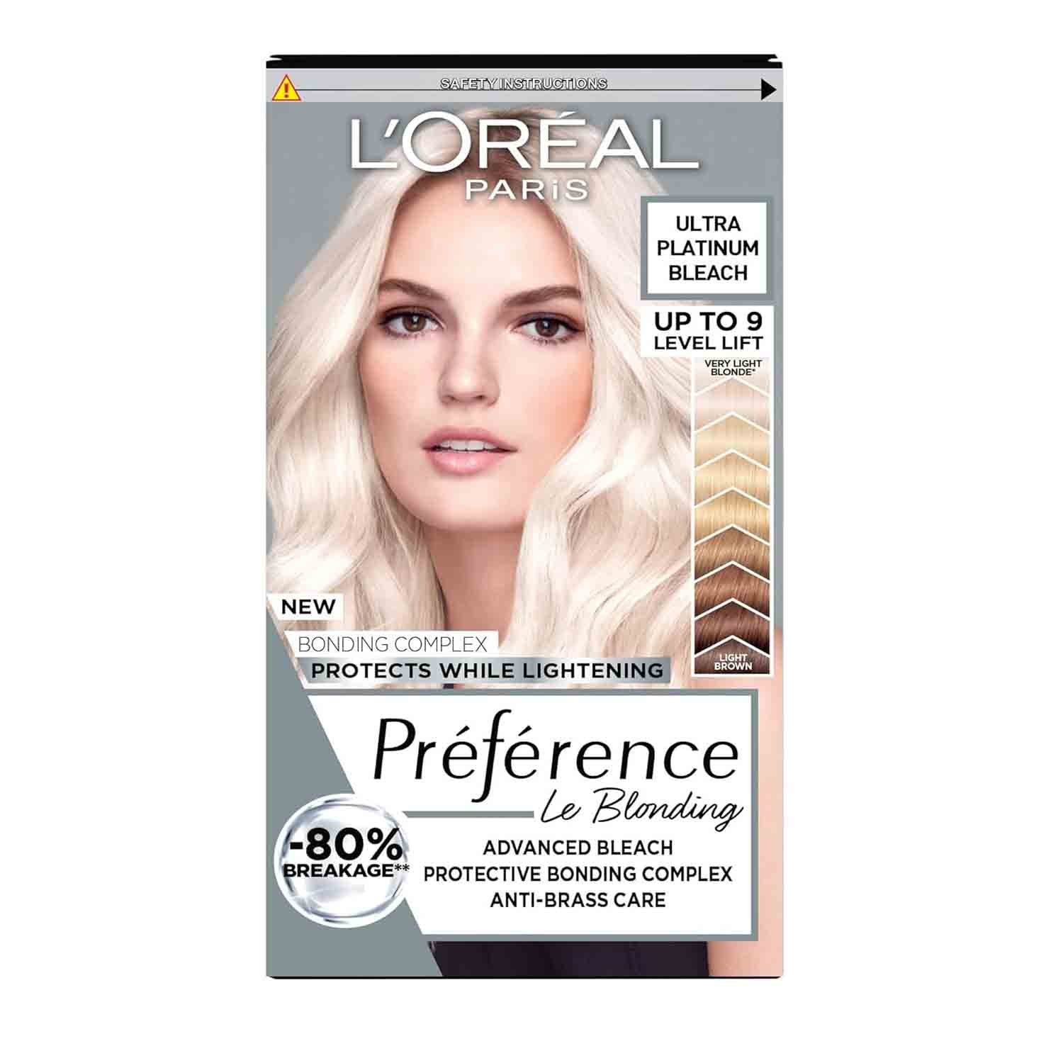 L’Oréal Paris Preference Permanent Hair Colour Platinum Bleach L’Oréal Paris Preference Hair Dye Extreme Platinum Permanent Hair Colour