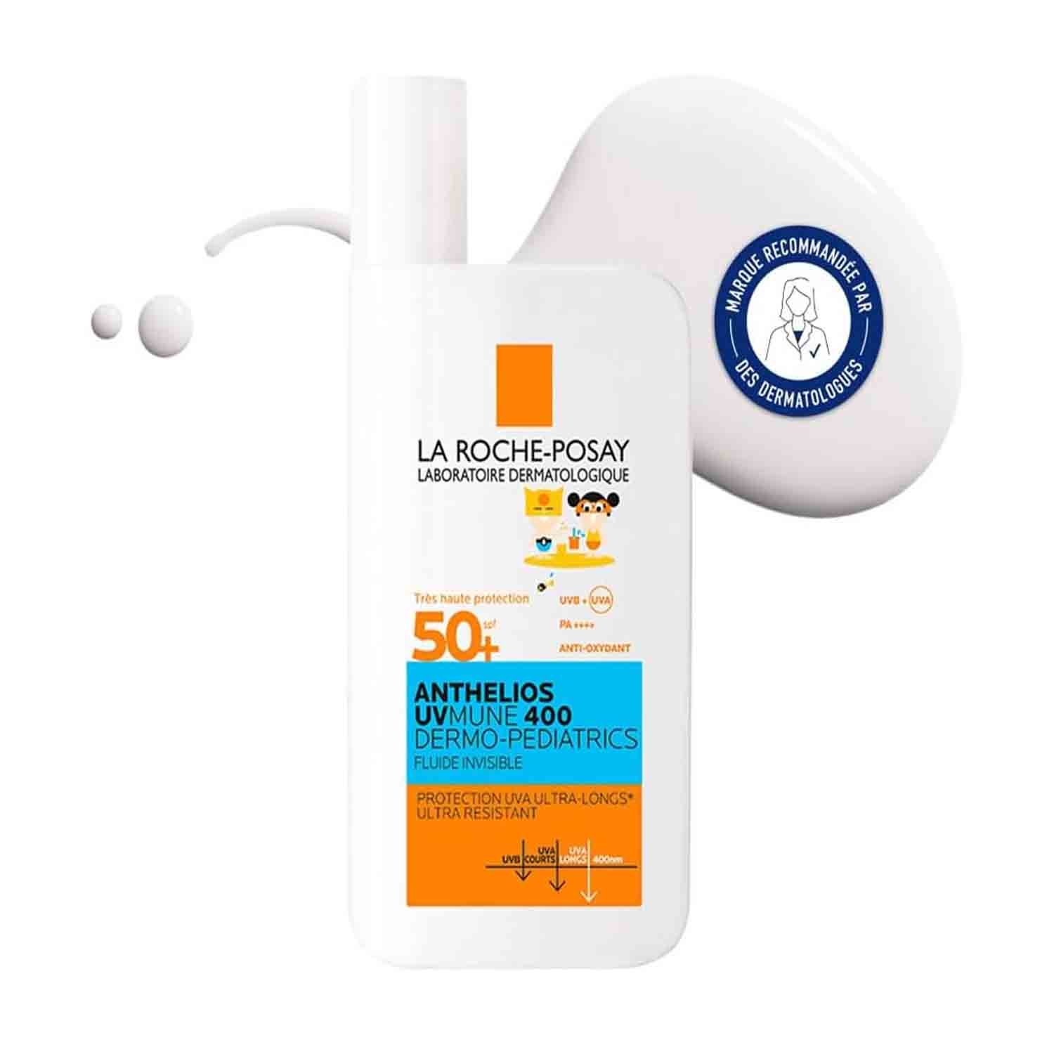 La Roche-Posay Anthelios UVMUNE 400 Dermo-Paediatrics Ultra-light Invisible Fluid SPF50 50ml La Roche-Posay Anthelios UVMUNE 400 Dermo-Paediatrics Ultra-light Invisible Fluid SPF50 50ml – ultra-light invisible sunscreen for sensitive and children's skin with broad-spectrum UVA/UVB protection