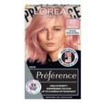 L'Oreal Paris Permanent Hair Color, Preference Vivids Rose Gold 9.214 – long-lasting vibrant hair color for up to 8 weeks.
