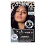 L'Oreal Paris Permanent Hair Colour, Preference Vivids Dark Black 2.01 – long-lasting intense hair color for up to 8 weeks.