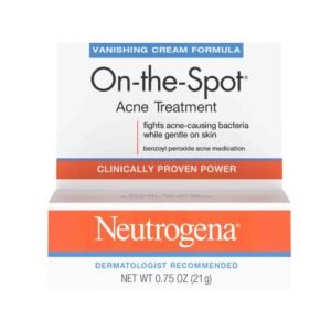 Neutrogena On-The-Spot Acne Treatment Vanishing Cream 21gm – fast acting spot treatment cream for pimples and acne control.