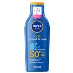 SUN KIDS Moisturizing Lotion SPF 50 200ml – gentle sunscreen lotion for kids with high sun protection and skin hydration.