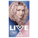 Schwarzkopf LIVE Lightener + Twist Cool Rose 101 – permanent pink hair dye that lightens hair up to 3 levels with 2 in 1 color and lightening technology for cool rose results.