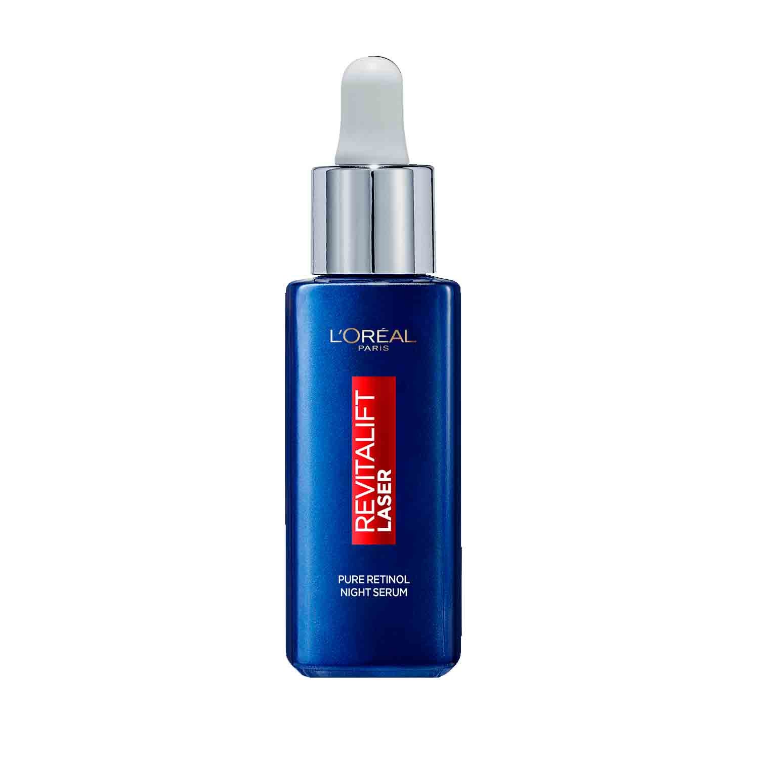 L'Oréal Paris Revitalift Laser Pure 0.2% Retinol Deep Wrinkle Night Serum – 30ml L'Oréal Paris Revitalift Laser Pure 0.2% Retinol Deep Wrinkle Night Serum 30ml – fragrance-free night serum with pure retinol that targets deep wrinkles, improves skin texture, and supports overnight skin renewal.