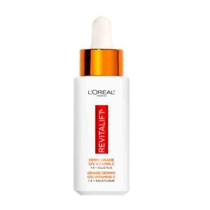 L’Oréal Paris Visage Revitalift Clinical 12% Pure Vitamin C Serum 30ml – high-performance brightening face serum with pure vitamin C that boosts radiance, evens skin tone, and reduces dullness and fine lines.