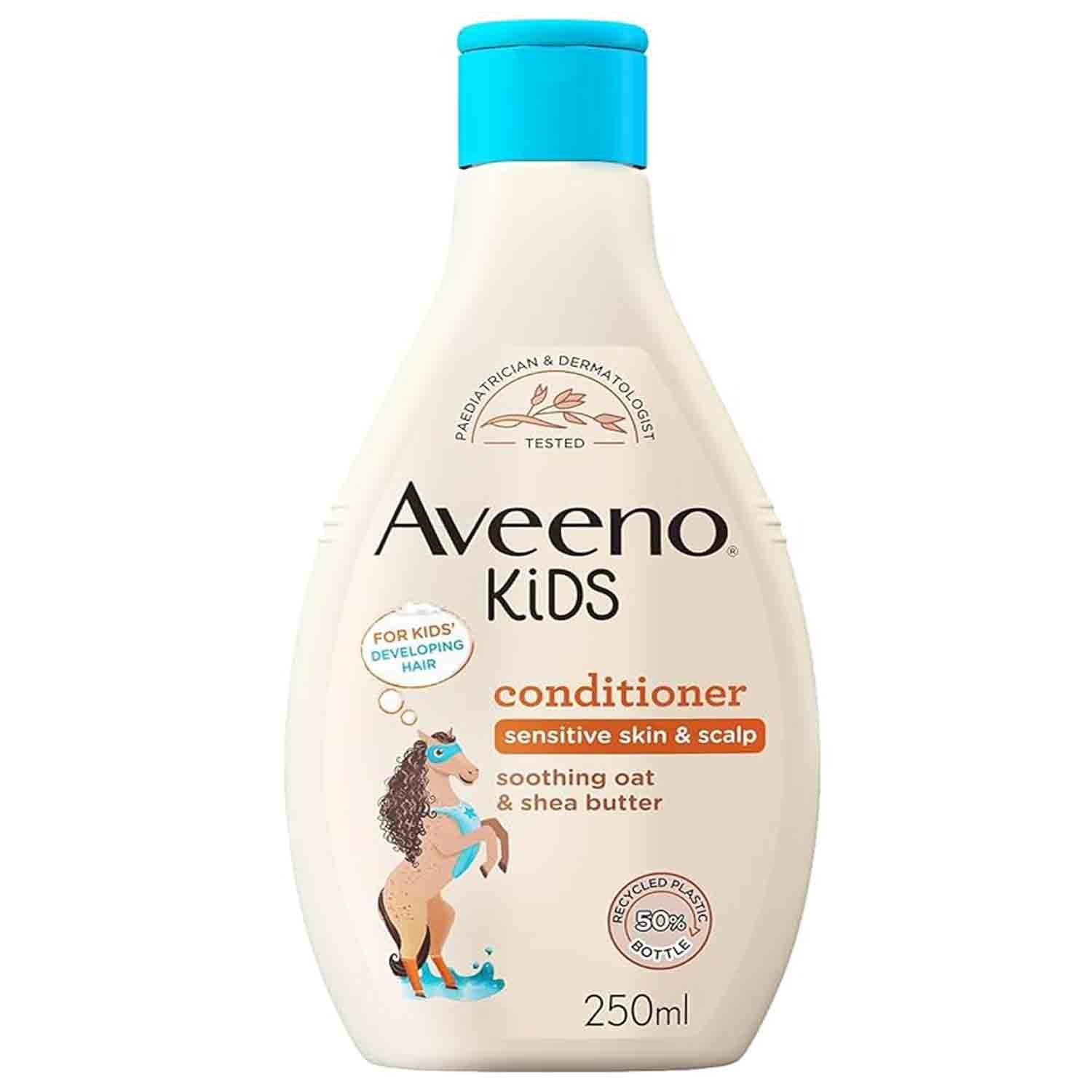 Aveeno Kids Conditioner for Sensitive Skin & Scalp – 250ml Aveeno Kids Conditioner for Sensitive Skin & Scalp 250ml – gentle kids hair conditioner enriched with oat extract that softens hair, soothes sensitive scalp, reduces tangles, and leaves hair smooth, healthy, and shiny.