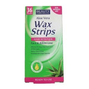 Beauty Formulas Hair Removal Wax Strips – Face & Bikini Line for Smooth, Hair-Free Skin