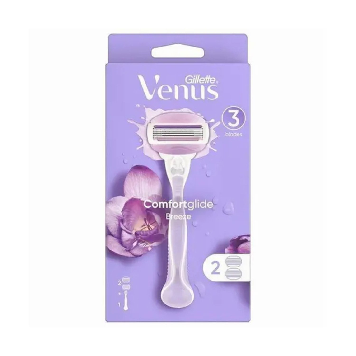 Gillette Venus Comfortglide Breeze Scented Razor | 3 Blade Gillette Venus Comfortglide Breeze Scented Razor 3 Blade β Smooth Shave with Built-In Gel Bars