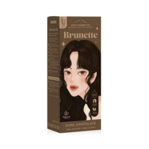 Kota Cosmetics Brunette Hair Color Dark Chocolate – permanent hair dye delivering rich dark chocolate brown shade with deep pigmentation, smooth application, long-lasting color, and salon-quality glossy finish.