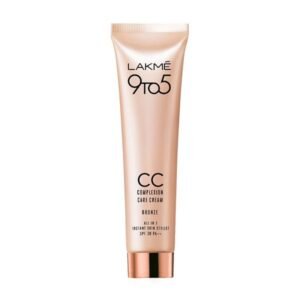 Lakme 9To5 Complexion Care Face Cream Bronze 30g – lightweight daily face cream with bronze tint for natural radiance, moisturization, and even skin tone with non-greasy finish.