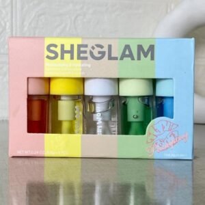 SHEGLAM Jelly Wow Hydrating Lip Oil Set of 5 Pieces – glossy nourishing lip oils with jelly texture for soft, shiny, moisturized lips and long-lasting hydration.