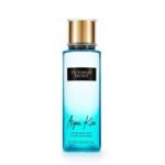 Victoria's Secret Love Aqua Kiss Fragrance Mist 250ml fresh aquatic floral body mist in elegant bottle.