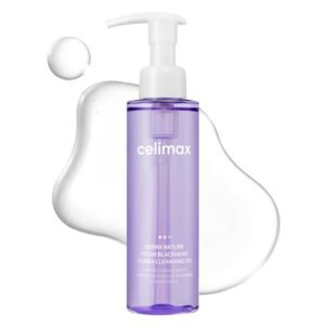 Celimax Derma Nature Fresh Blackhead Jojoba Cleansing Oil 150ml – Korean facial cleansing oil for deep pore cleansing, blackhead removal, and hydration.