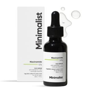 Minimalist Niacinamide 10% + Zinc 1% Face Serum 30ml – pore minimizing and oil control serum for acne marks and blemishes.