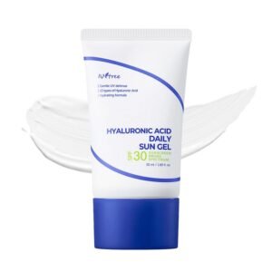 Isntree Hyaluronic Acid Daily Sun Gel SPF30 50ml lightweight Korean sunscreen with no white cast.