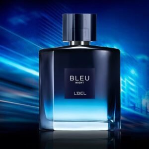 L'Bel Bleu Intense Night Perfume for Men 100ml long-lasting masculine fragrance with fresh, woody, and sensual notes.