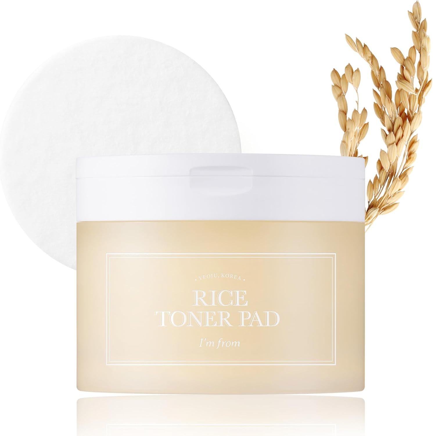 I’m From Rice Toner Pads – 140ml I’m From Rice Toner Pads 140ml brightening toner pads with rice extract for smooth and hydrated skin.