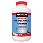 Kirkland Signature Extra Strength Glucosamine HCI 1500mg with MSM 1500mg 375 tablets – joint support supplement for cartilage and mobility.