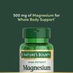 Nature's Bounty Magnesium 500 mg – 100 Coated Tablets - Image 2