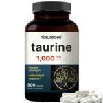 NatureBell CoQ10 400mg with Omega 3 Fatty Acids & Taurine Capsules – 1,000mg per serving high absorption antioxidant supplement bundle pack.
