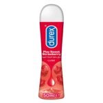 Durex Play Sweet Strawberry Lube 50ml – strawberry flavored water-based personal lubricant.