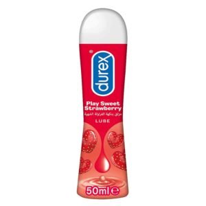 Durex Play Sweet Strawberry Lube 50ml – strawberry flavored water-based personal lubricant.