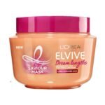 L’Oreal Paris Elvive Dream Lengths Hair Mask 300ml – Nourishing and strengthening hair treatment with castor oil for long, damaged hair.