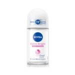 NIVEA Extra Bright Radiant & Smooth Anti-Perspirant Roll-On 50ml – deodorant with gentle whitening and moisturizing formula for smooth, radiant underarms with 48-hour protection.