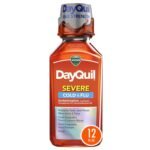 Vicks DayQuil SEVERE Cold & Flu Relief Liquid 354ml – maximum strength non-drowsy daytime medicine for 9 cold & flu symptoms including headache, fever, sore throat, congestion, and cough.
