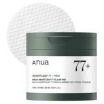 ANUA Heartleaf 77 Clear Pad 70ea – soothing toner pads with heartleaf extract for calming, exfoliating, and hydrating skin.