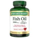 Nature’s Bounty Fish Oil 1000mg Rapid Release Softgels 145 Ct – omega-3 supplement for heart health support.