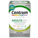 Centrum Silver Multivitamin for Adults 50 Plus 125 Ct – gluten free, non-GMO multivitamin with Vitamin D3 and B-Vitamins for memory and cognition support.