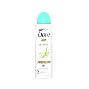 Dove Go Fresh Pear and Aloe Vera 48h Deodorant Spray 150ml – Keeps underarms fresh, hydrated, and odor-free for 48 hours.