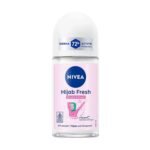 Nivea Hijab Fresh Bright & Fresh Roll On 50ml – 48H anti-perspirant deodorant with fresh fragrance for long-lasting protection.