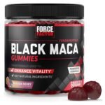 Force Factor Black Maca 60 Gummies – dietary supplement with black maca root to support energy, stamina, and male performance.