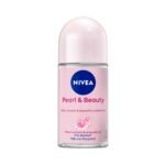 NIVEA Pearl & Beauty Anti-Perspirant Deodorant Roll-On 50ml – 48-hour protection with pearl extract and avocado oil for smooth, fresh underarms.